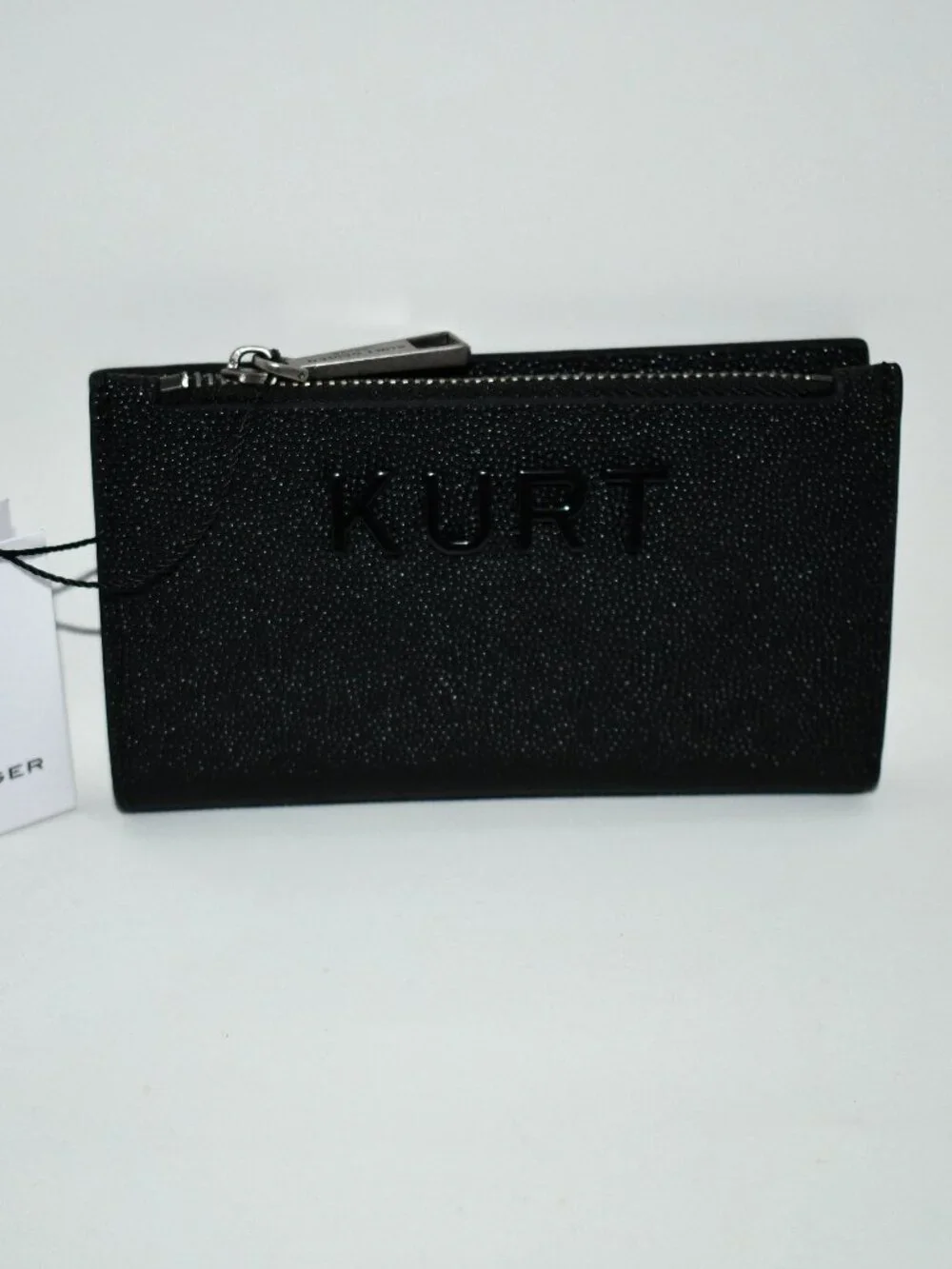 Kurt Geiger Leather Kensington Bifold Kurt Wallet in Black #5584000109 NWT
